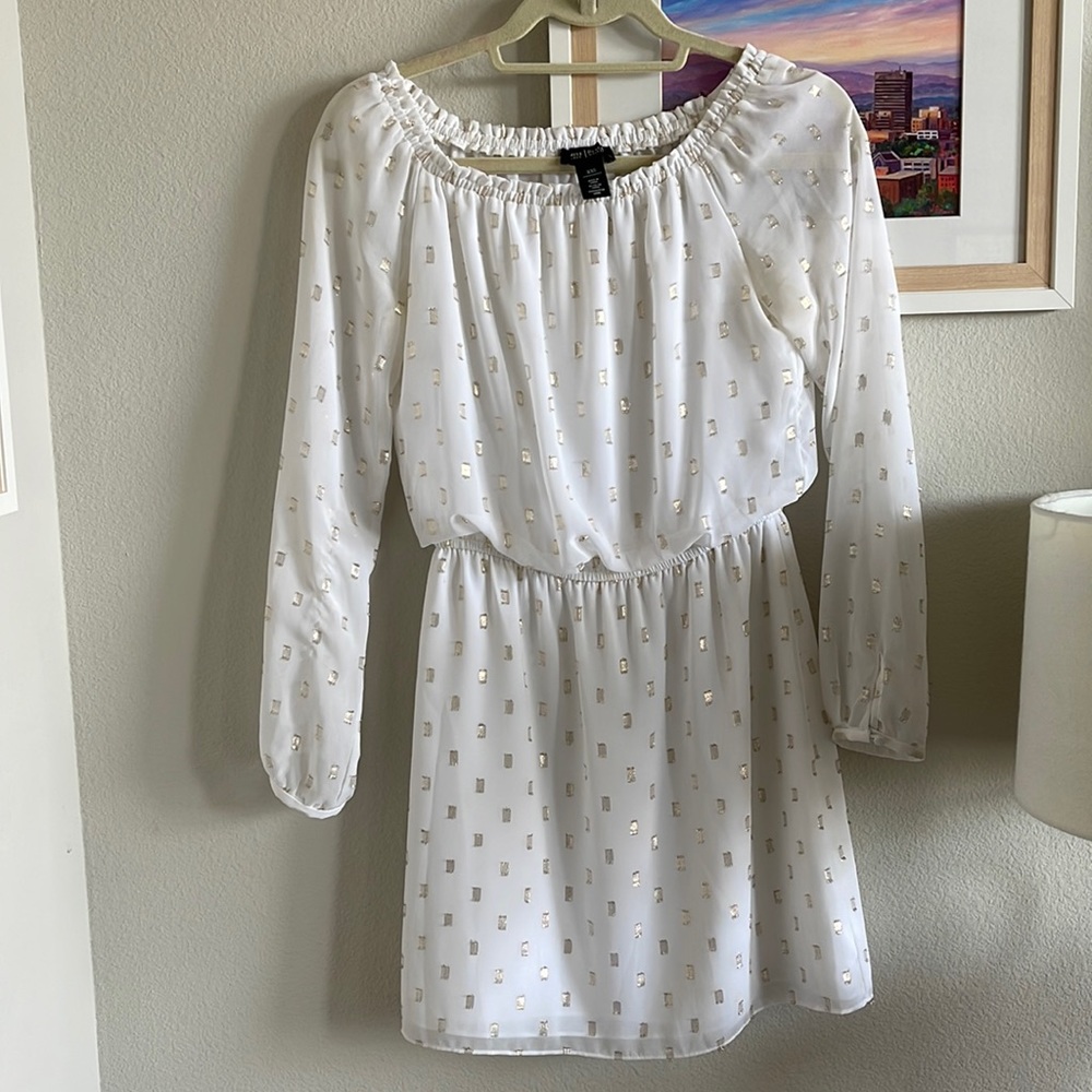 White Long Sleeve Dress